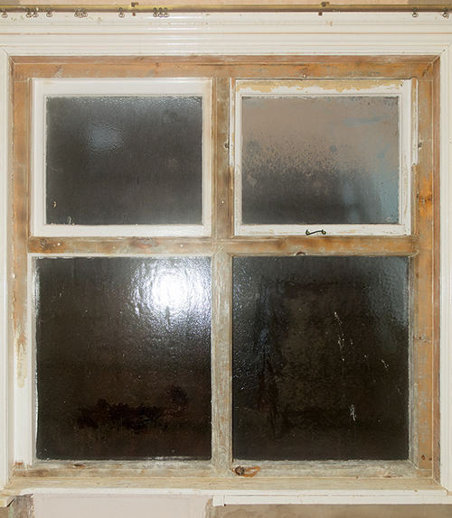 paint stipped window