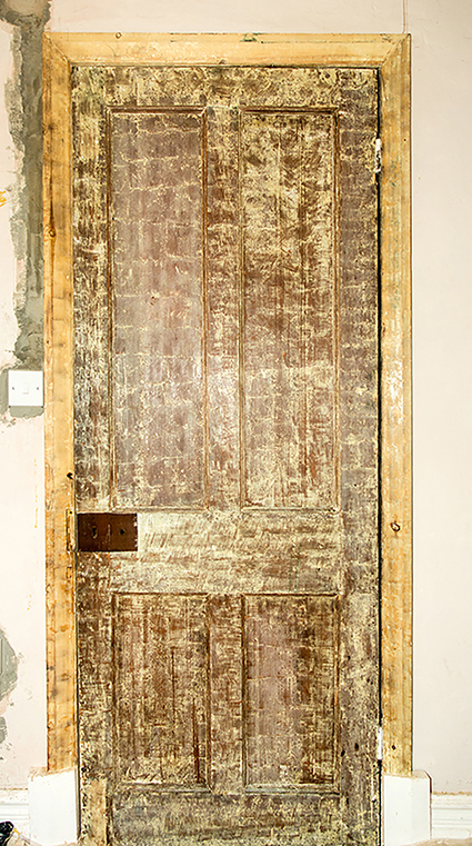 paint stripped door
