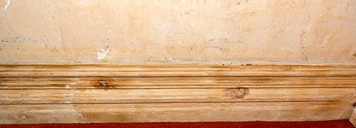 paint stipped skirting board