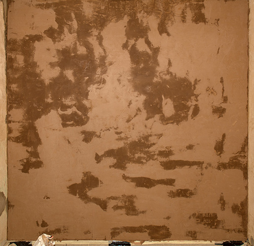 freshly plastered wall