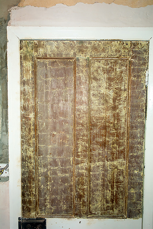 Paint stripped door